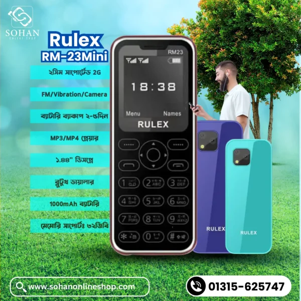 Rulex RM23 Mini Card Phone Price In Bangladesh