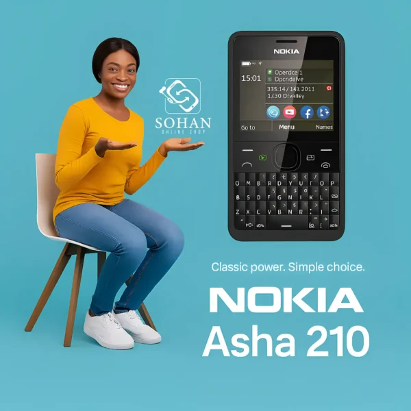 Nokia Asha 210 AI Poster Design with Model