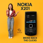 Nokia X201 AI Poster Design with Model