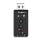 Mini USB 2.0 3D Virtual 480Mbps External 7.1 Channel Audio Sound Card Adapter- black - Image 2
