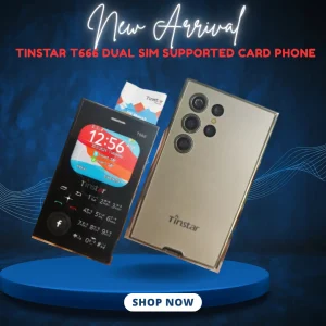 Tinstar T666 Price In Bangladesh | Dual sim supported Card phone Black color