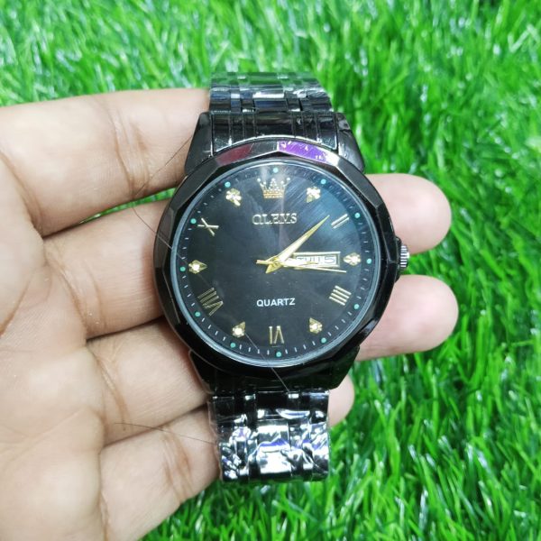 OLEVS 9931G New Exclusive Design Quartz Watch for Men(Full Black) - Image 4