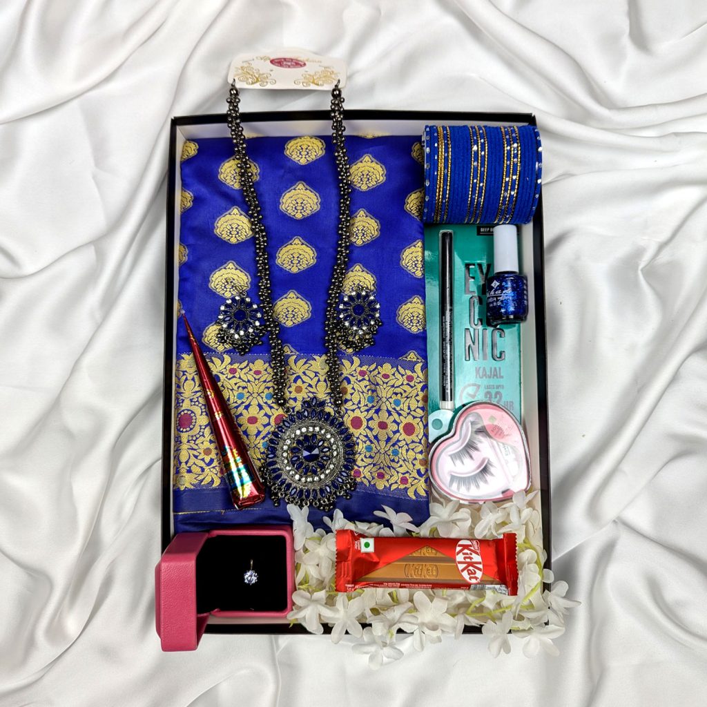 Premium Silk Katan Saree Combo Pack Blue