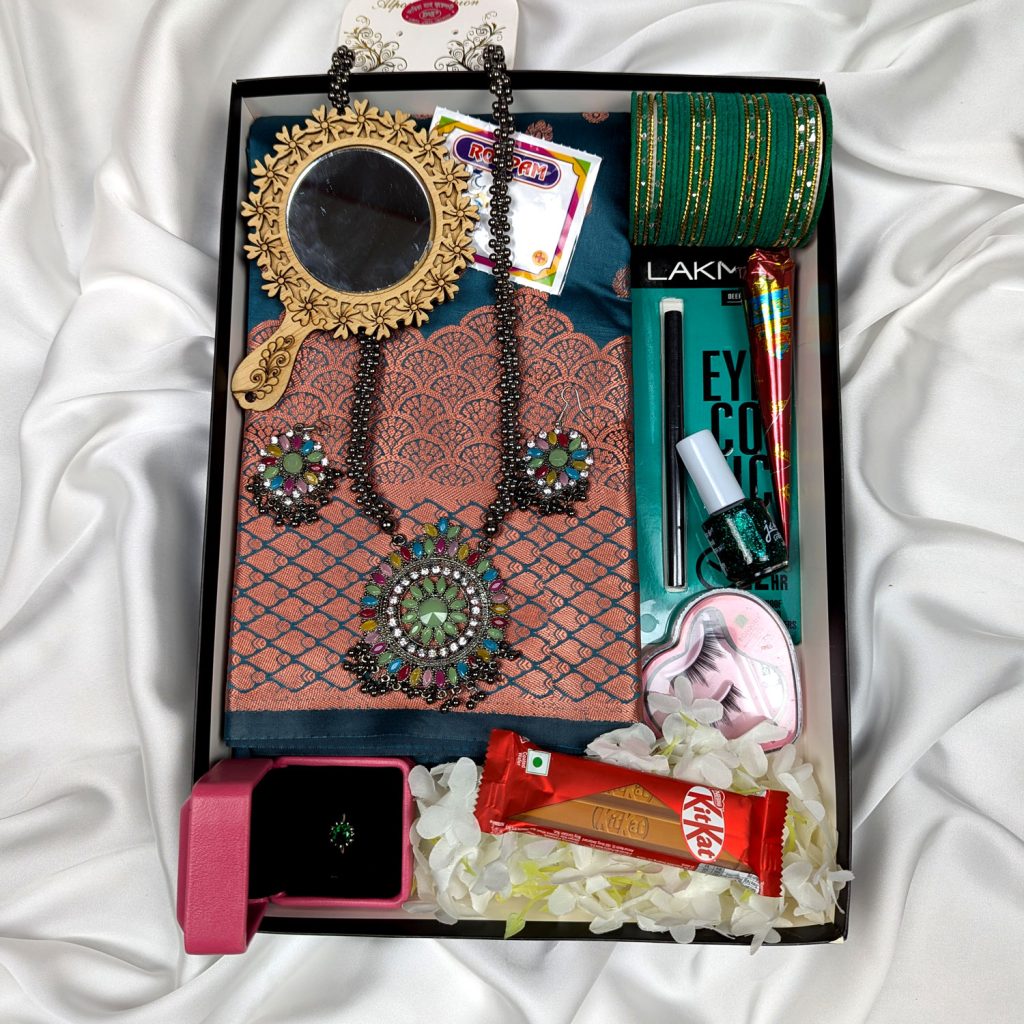 Premium Silk Katan Saree Combo Pack – Ocean Green