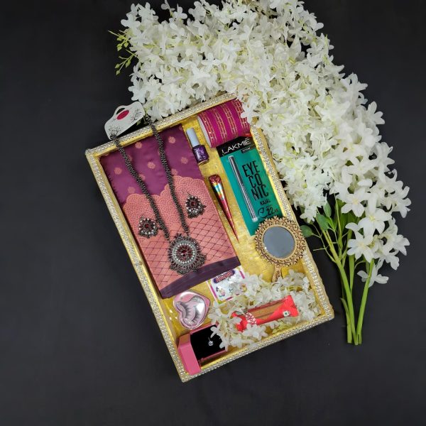 Premium Silk Katan Saree Combo Pack – Onion