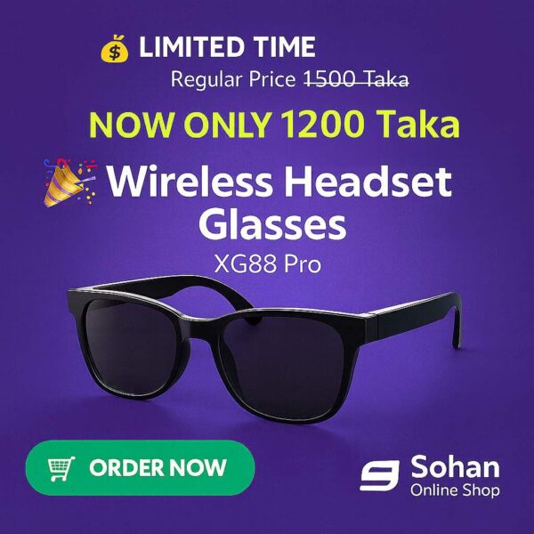 Wireless Headset Bluetooth SunGlass XG88 Pro