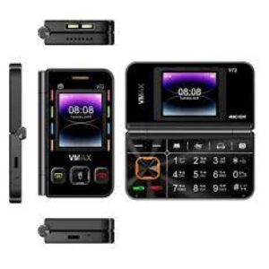 Vmax V72 Flip Dual Display Folding Phone | 2500mAh Battery | Dual SIM | HD Camera