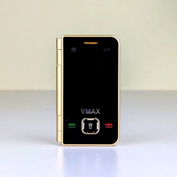 Vmax V72 Flip Phone – Dual Display, 2500mAh Battery, Dual SIM | Best Price