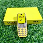 Vmax V51 Mini Phone Magic Voice (Yellow) – Compact & Fun Dual SIM Mini Phone