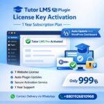 Tutor LMS Pro Plugin License Key Activation Service 1 Year Plan Price in Bangladesh