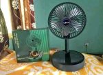 Folding Rechargeable Desk Fan, 3 Speeds Adjustable Height Table Fan with Timer, 2000mAh Rechargeable USB Charging for Home Office Travel