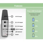 WGP mini UPS input 12v output 5/9/12V (10400mAh)