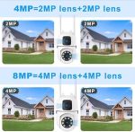 New V380 Mini Indoor PTZ Dual Lens Camera 4MP HD Smart Home WiFi Security for Baby Monitor Indoor Network Dual Lens Camera