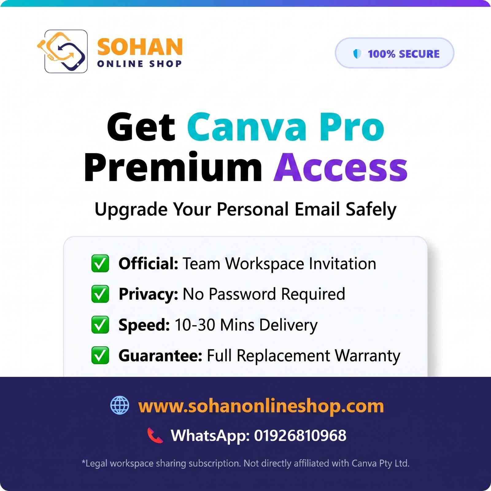 Buy Canva Pro Access at Best Price in BD Sohan Online Shop