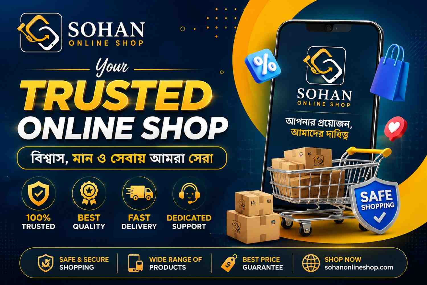 Sohan Online Shop Premium Trust Banner