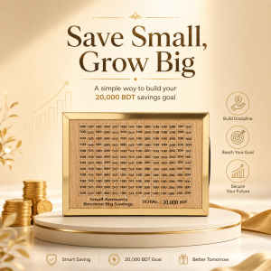 Premium Wooden Bank for 20,000 TK Target | Sohan Online Shop