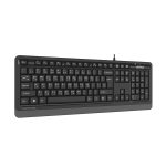 A4Tech FK10 Wired Multimedia Keyboard with 12 Hotkeys & Round-Square Keycaps