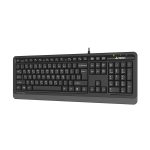 A4Tech FK10 Wired Multimedia Keyboard with 12 Hotkeys & Round-Square Keycaps