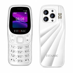 Titanic T35 Mini Feature Phone – 3000mAh Battery, Dual SIM & Box Speaker