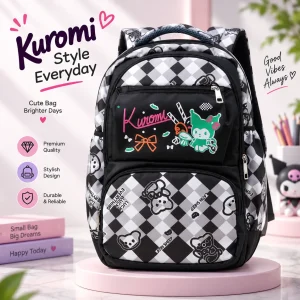 Premium Quality Kuromi Themed Stylish School Backpack - Sohan Online Shop