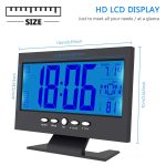 Digital LCD Clock with Calendar, Temperature Sensor, Alarm for Table and Study Desk - Sohan Online Shop