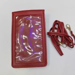 Women's PU Leather Phone Holder With Neck Strap Wallets Touch Screen Bags(Red) - Sohan Online Shop