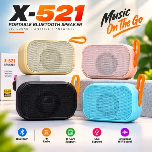 X-521 Hi-Fi Audio Extra Bass Portable Wireless Speaker - Sohan Online Shop