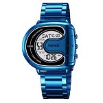 SKMEI 2298 Digital Stainless Steel Luminous Men’s Watch (Blue) - Sohan Online Shop