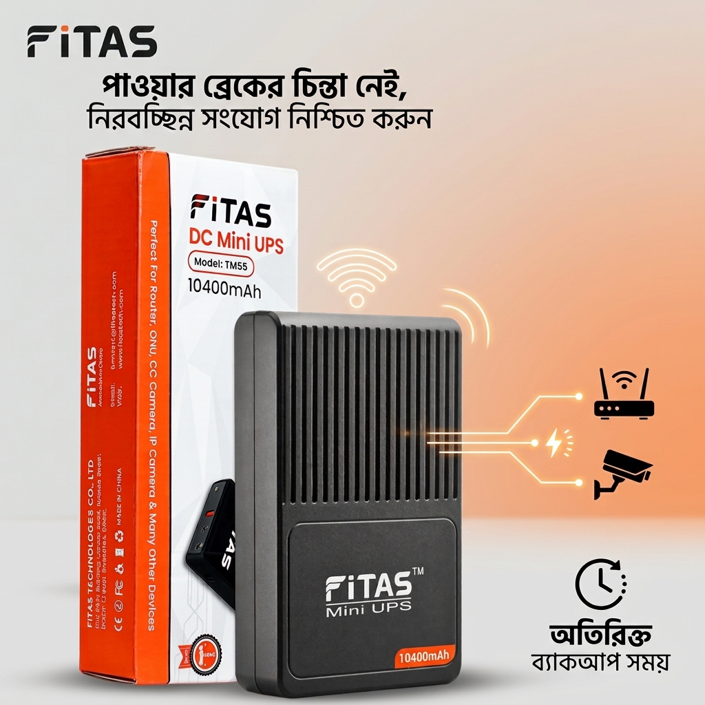 54xiRTZbC6ZzOfa0tXWjVyUjHFOvl0bZyWndjM9O.jpg FiTAS Mini UPS 10400 mAh battery for Router, Onu, CCTV Output - Sohan Online Shop