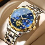 BINBOND B1236 Brand Fashion Tourbillon Dial Quartz Watches Men’s Luxury Stainless Steel - Sohan Online Shop