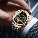 BINBOND B1236 Brand Fashion Tourbillon Dial Quartz Watches Men’s Luxury Stainless Steel - Sohan Online Shop