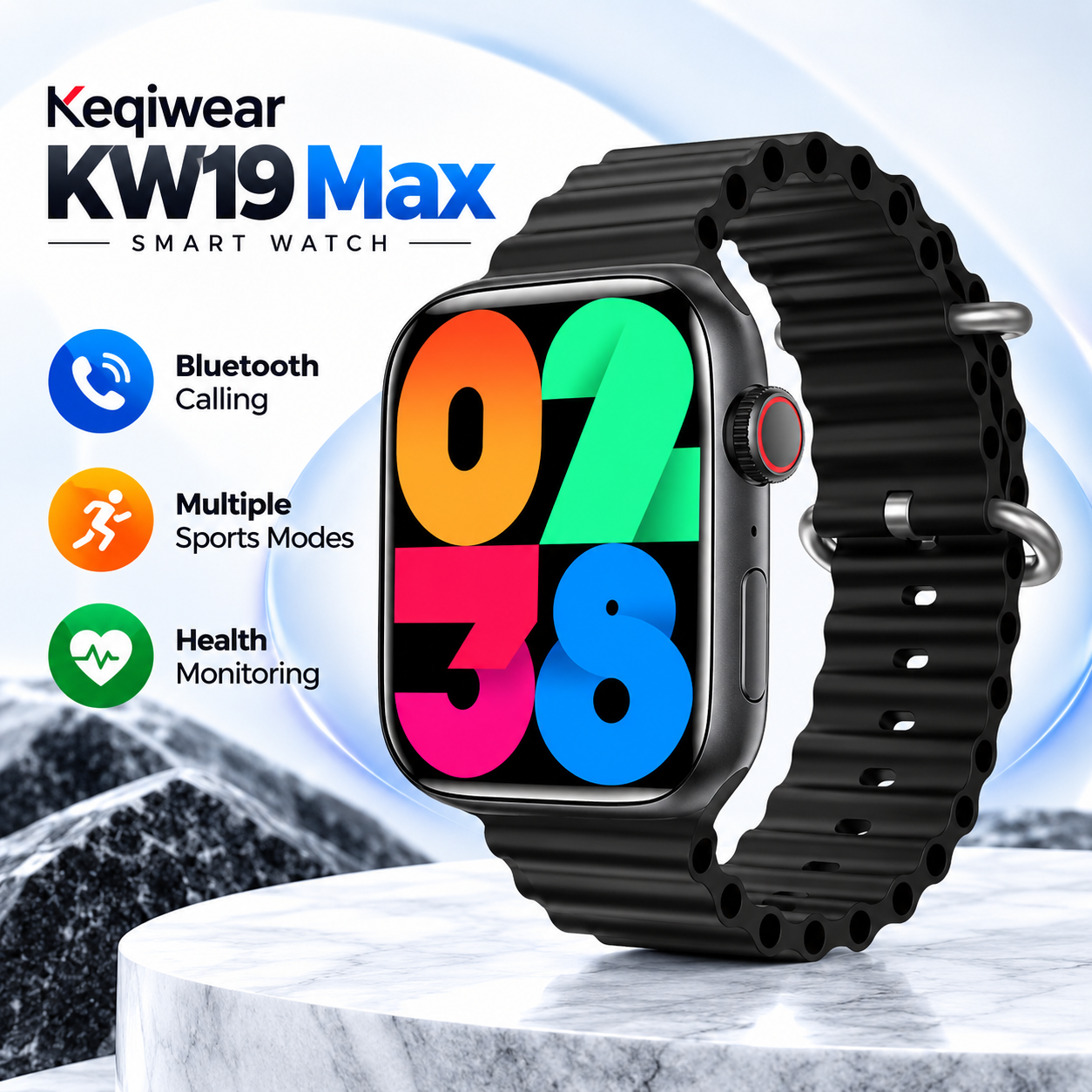 6MrSg8u34uUYth77vTRAVaRPerKomffJ0J2Tkudo.png Keqiwear KW19 Max Multifunctional Smart Watch - Sohan Online Shop