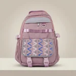 Multi-Pocket Casual Backpack with Geometric Flap - Sohan Online Shop