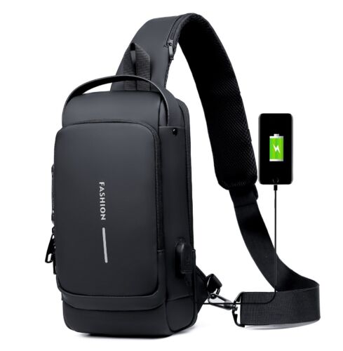 7hMs8cLxTBgFN4zm0evSOHqpYBB4YoHq8tcYtaL7.jpg USB charging sport sling Anti-theft shoulder bag (Black) - Sohan Online Shop