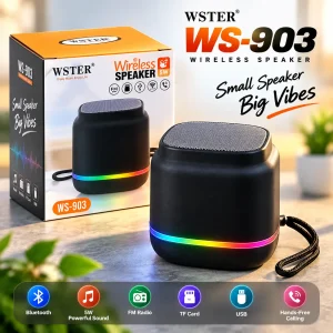 WSTER WS-903 Colorful Lighting Mini Wireless Speaker - Sohan Online Shop
