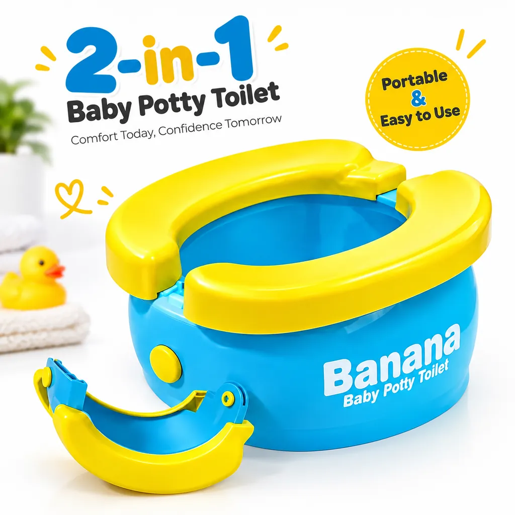 2-in-1 Portable Banana Baby Potty Training Toilet - Sohan Online Shop