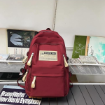 Aesthetic Large Capacity Red Backpack - Sohan Online Shop