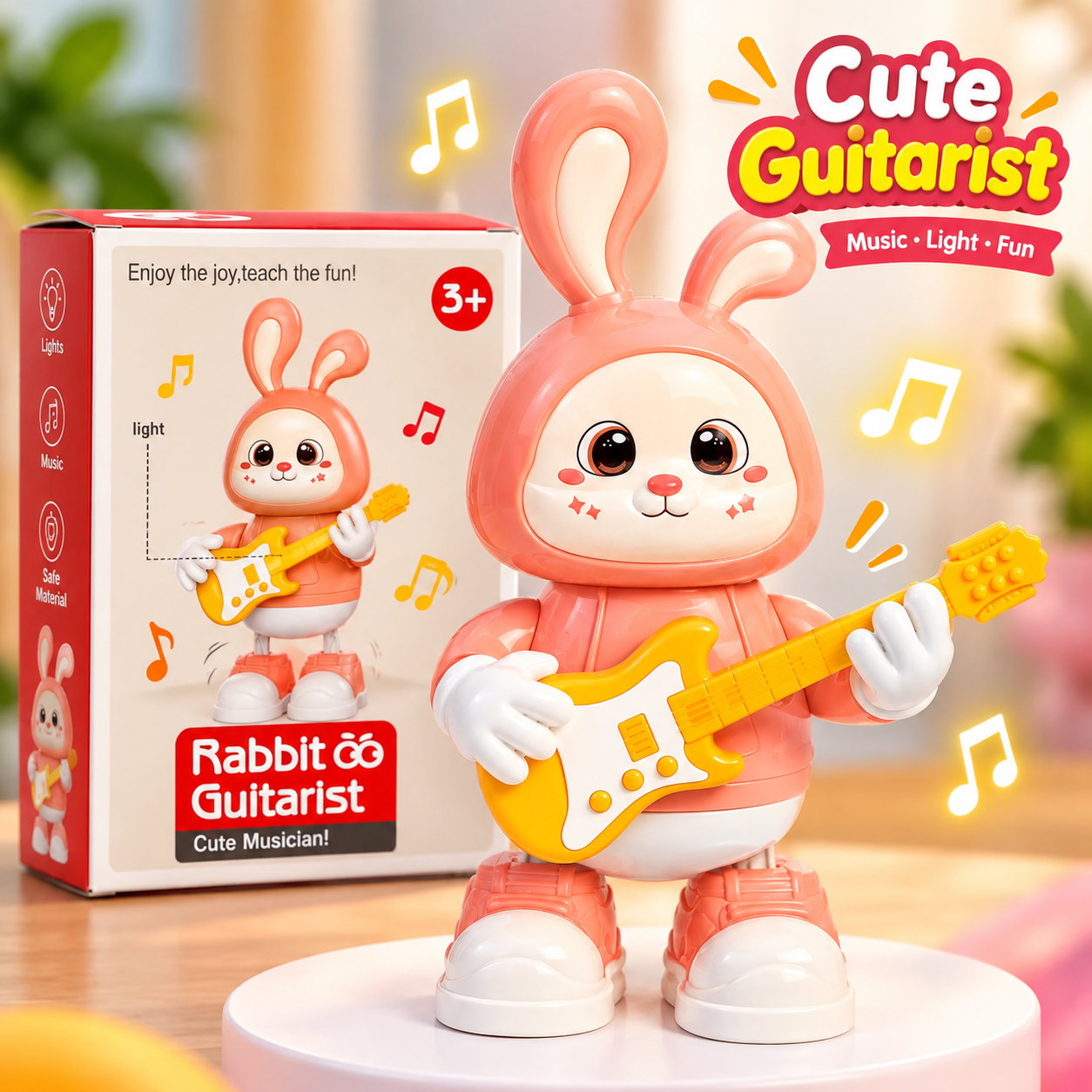 BPpjyLU1YFyUeubrvoCyKREKh8UbR9DNwzOQ3hkj.png Rabbit Co Guitarist Musical Dancing Toy - Sohan Online Shop