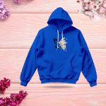Ladies Comfortable Sunflower Butterflies-blue winter hoodie