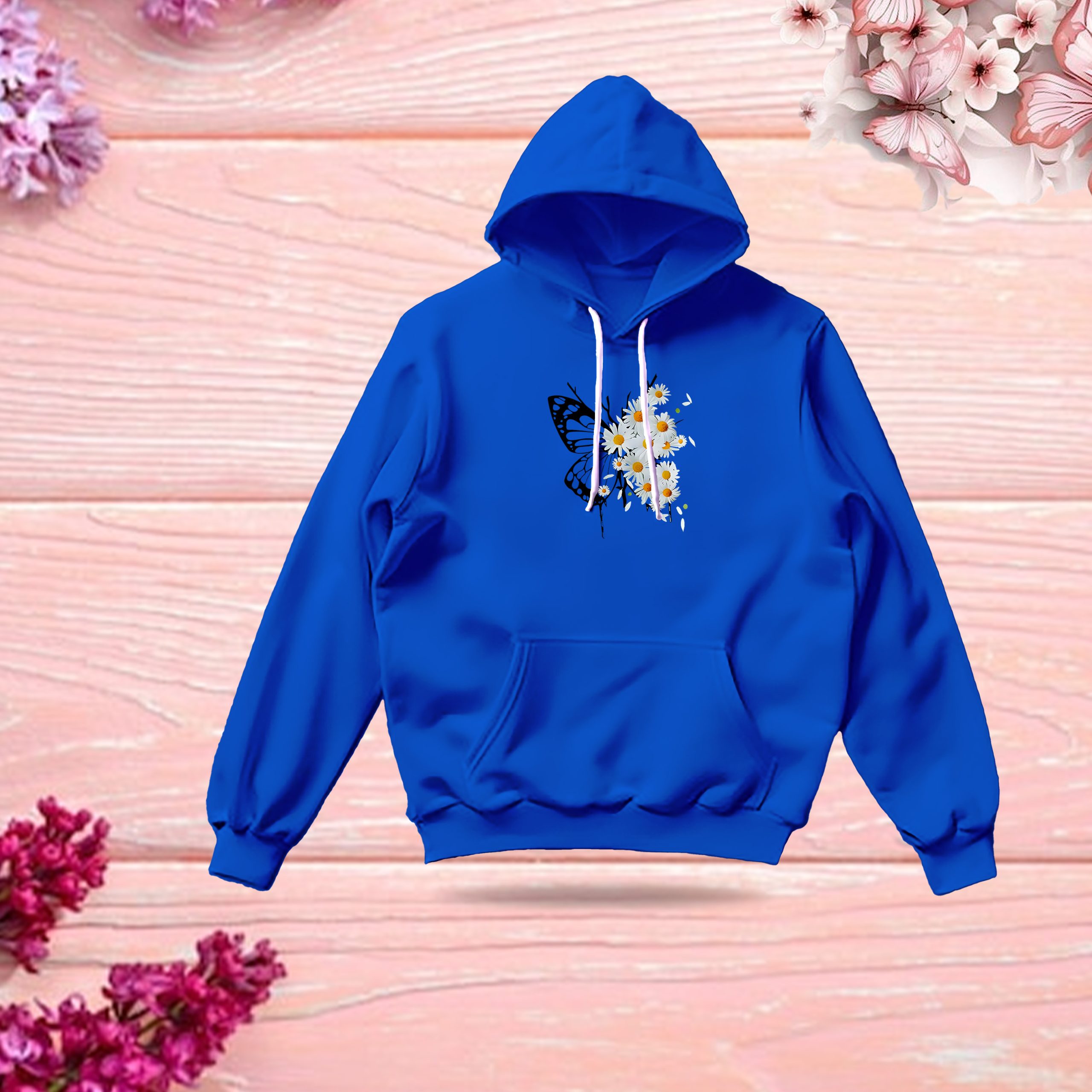 Bi1QjggAgC2alz4rfqBGMrOU1E05HtnjMoplwxcZ.jpg Ladies Comfortable Sunflower Butterflies-blue winter hoodie - Sohan Online Shop