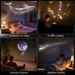 2-in-1 USB Mini Galaxy Star Projector & Bedside Night Light with 360° Flexible Design & 12 Interchangeable Disks - Sohan Online Shop