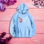 Ladies Comfortable Butterflies & Flowers winter hoodie