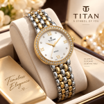 Titan Two-Tone Crystal Roman Dial Men's Watch - Sohan Online Shop