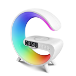 Smart Table Lamp with Wireless Charger, App Control,Sunrise WakeUp Light, RGB Lamp, Clock, Alarm, Mini Bluetooth Speaker, Dimmable Night Light Lamp Alarm Clock G63 - Sohan Online Shop