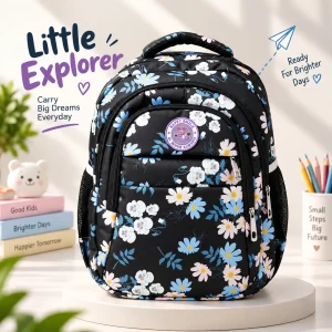 Cute Floral Print Kids Backpack - Sohan Online Shop