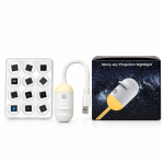 2-in-1 USB Mini Galaxy Star Projector & Bedside Night Light with 360° Flexible Design & 12 Interchangeable Disks - Sohan Online Shop