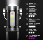 7 Modes High Power LED & COB Keychain Flashlight - Sohan Online Shop