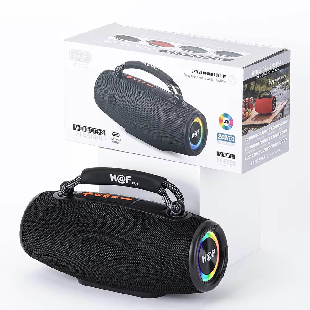 JUrlixjF4iQAilHFDMaS67Sbkf0GXzajivhQWYJN.jpg HF-F226 Portable Stereo Woofer Blue-tooth Speaker Super Bass Hifi Music IPX4 Waterproof Travel Wireless BT Speaker - Sohan Online Shop