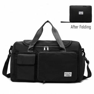 Fashionable Large Capacity Travel & Gym Bag - Black - Sohan Online Shop