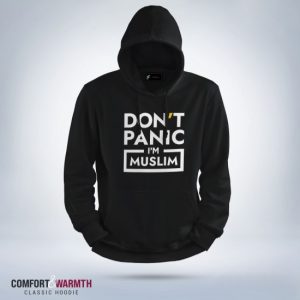 Don't Panic Islamic Hoodie Black - Sohan Online Shop